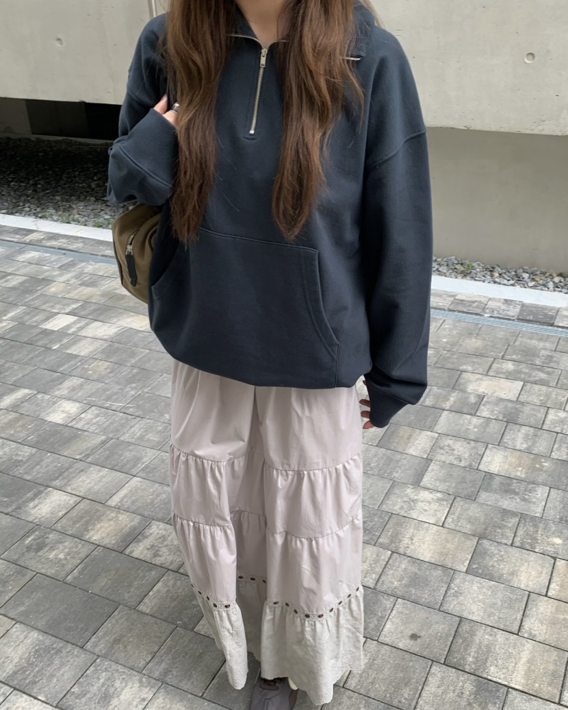PEBBLE東大門實拍女裝新品真品熱賣人氣休閑推薦衛衣半拉鏈PEBBLE衛衣