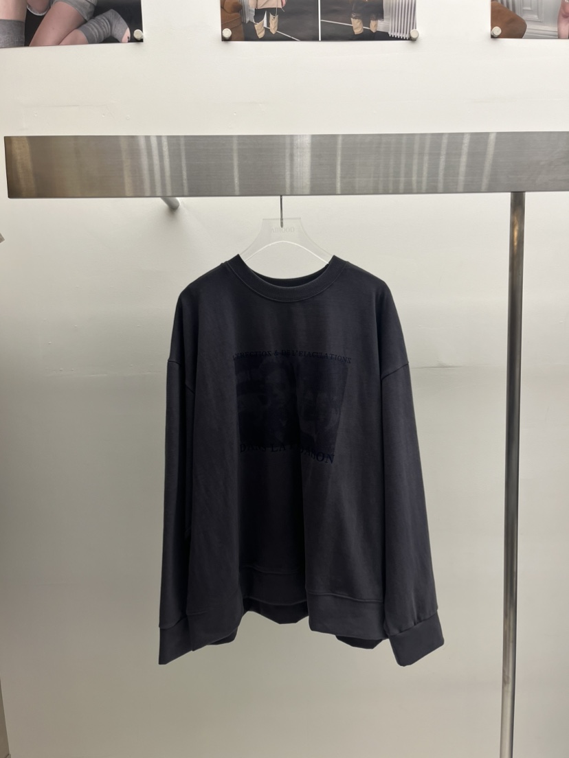 AMOOD韓國直郵女裝新品時尚人氣休閑推薦熱賣長袖T恤抓絨AMOOD長袖T恤圖色2