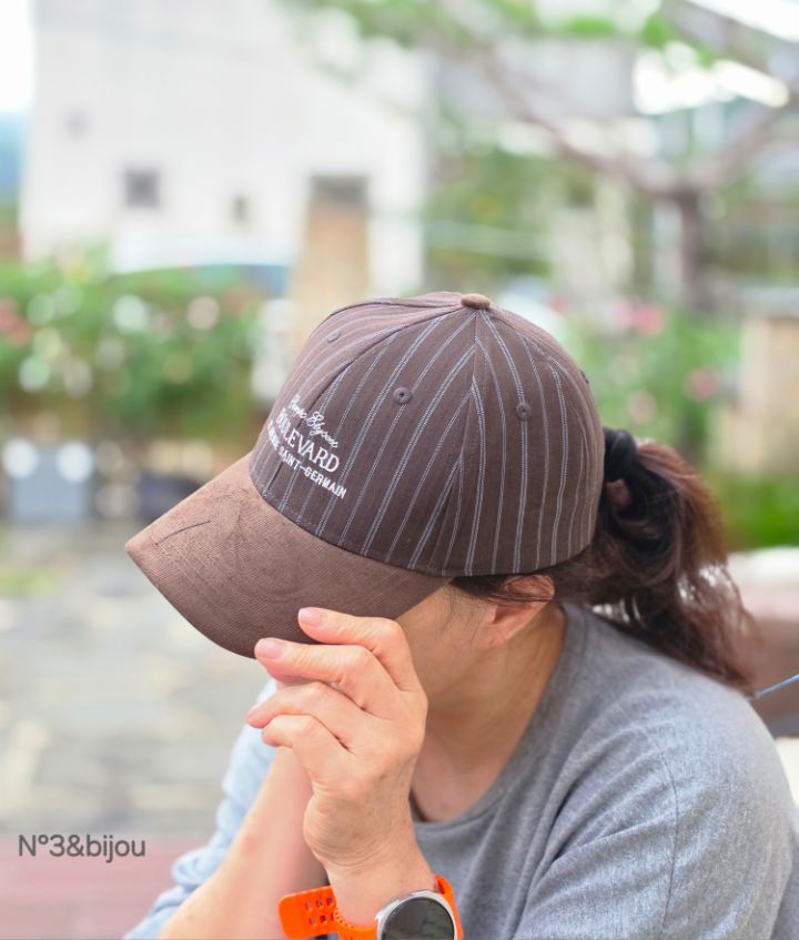 N3韓國代購女裝新款時尚人氣推薦休閑熱賣真品帽子條紋N3帽子