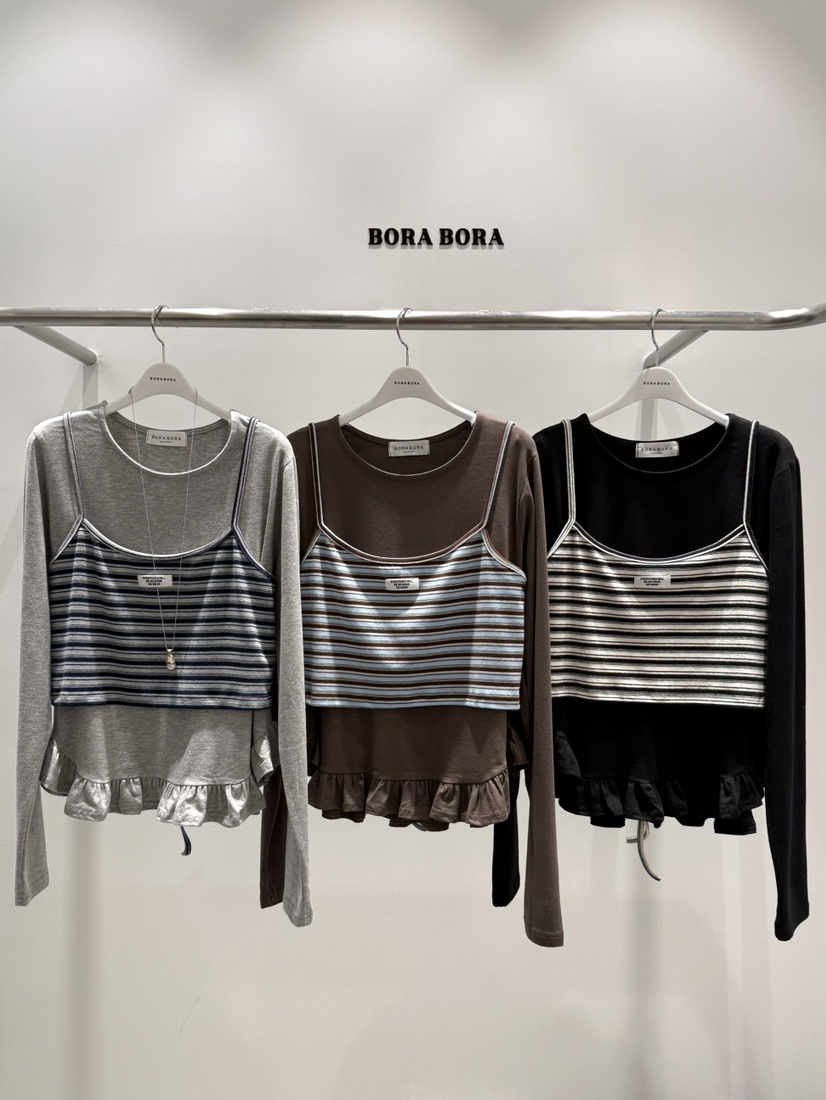 BORA BORA韓國代購女裝新款休閑時尚人氣熱賣真品長袖T恤BORA BORA長袖T恤