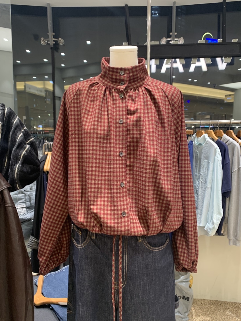 VAARA東大門直郵女裝新款熱賣時尚真品休閑襯衫蕾絲衫高領VAARA襯衫/蕾絲衫圖色1