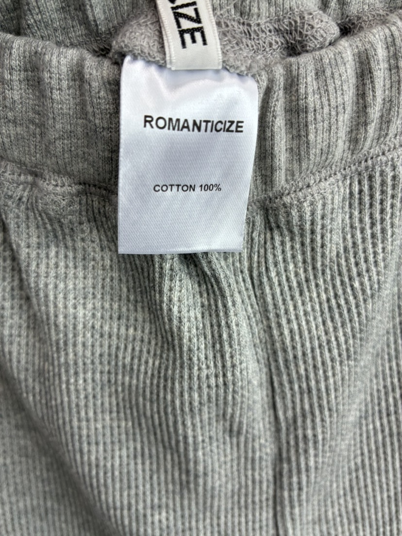 ROMANTICIZE韓國直郵女士新款熱賣休閑真品休閑褲華夫格格紋ROMANTICIZE休閑褲