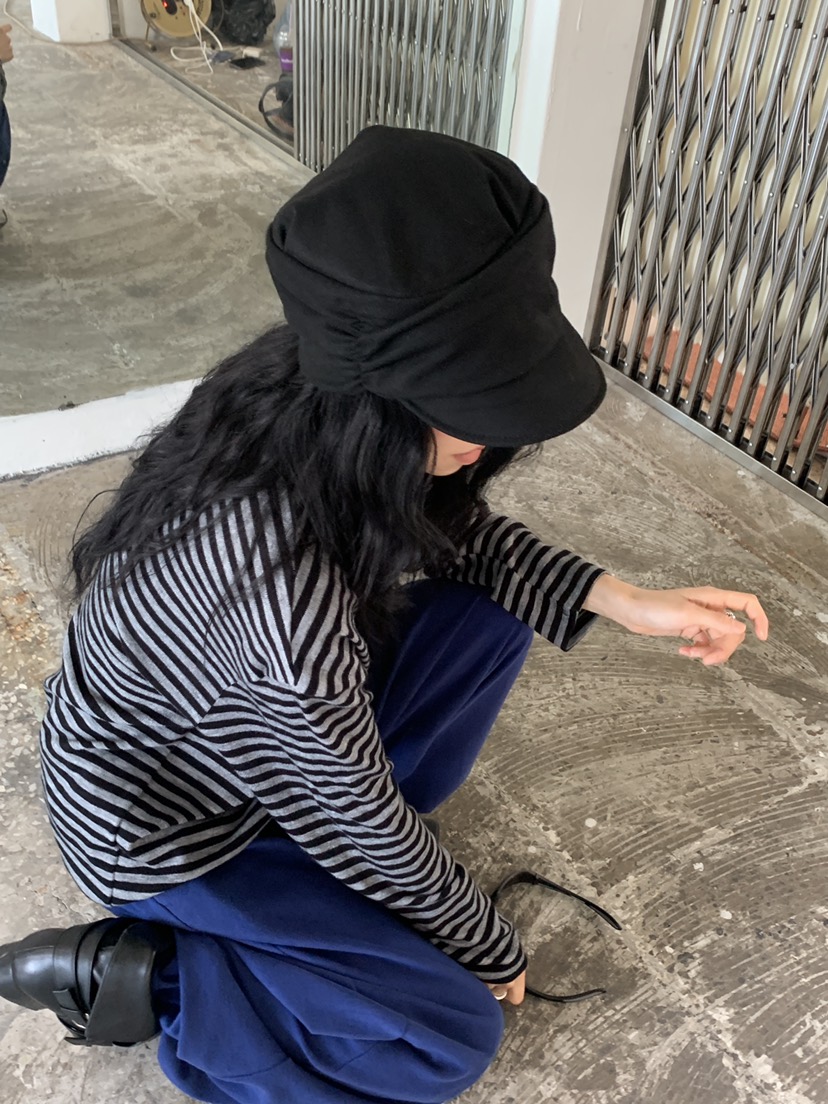 VAARA東大門實拍女士新品推薦真品時尚休閑人氣熱賣帽子褶皺VAARA帽子