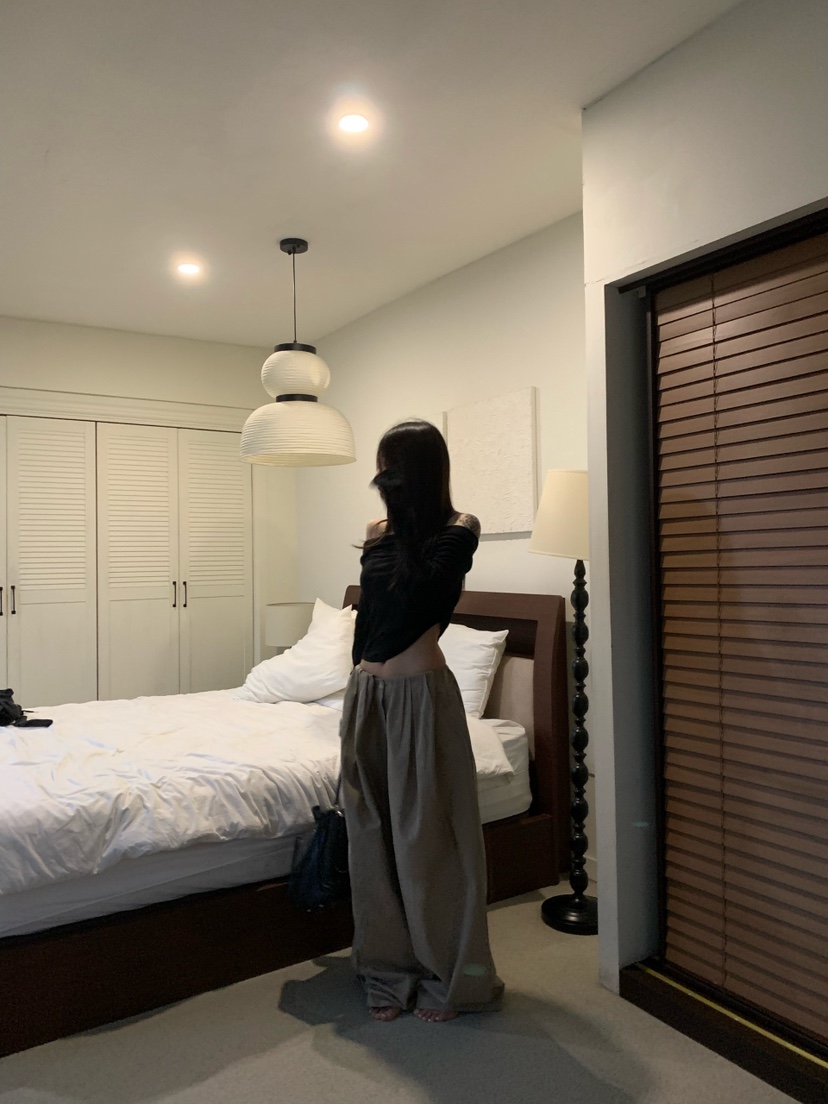 OKIE韓國直郵女裝新品休閑人氣真品熱賣推薦時尚休閑褲折疊OKIE休閑褲