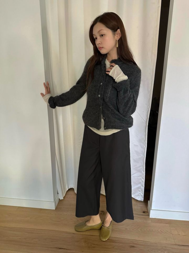 MARE韓國代購女裝新款時尚真品休閑熱賣針織衫荷葉邊開衫MARE針織衫