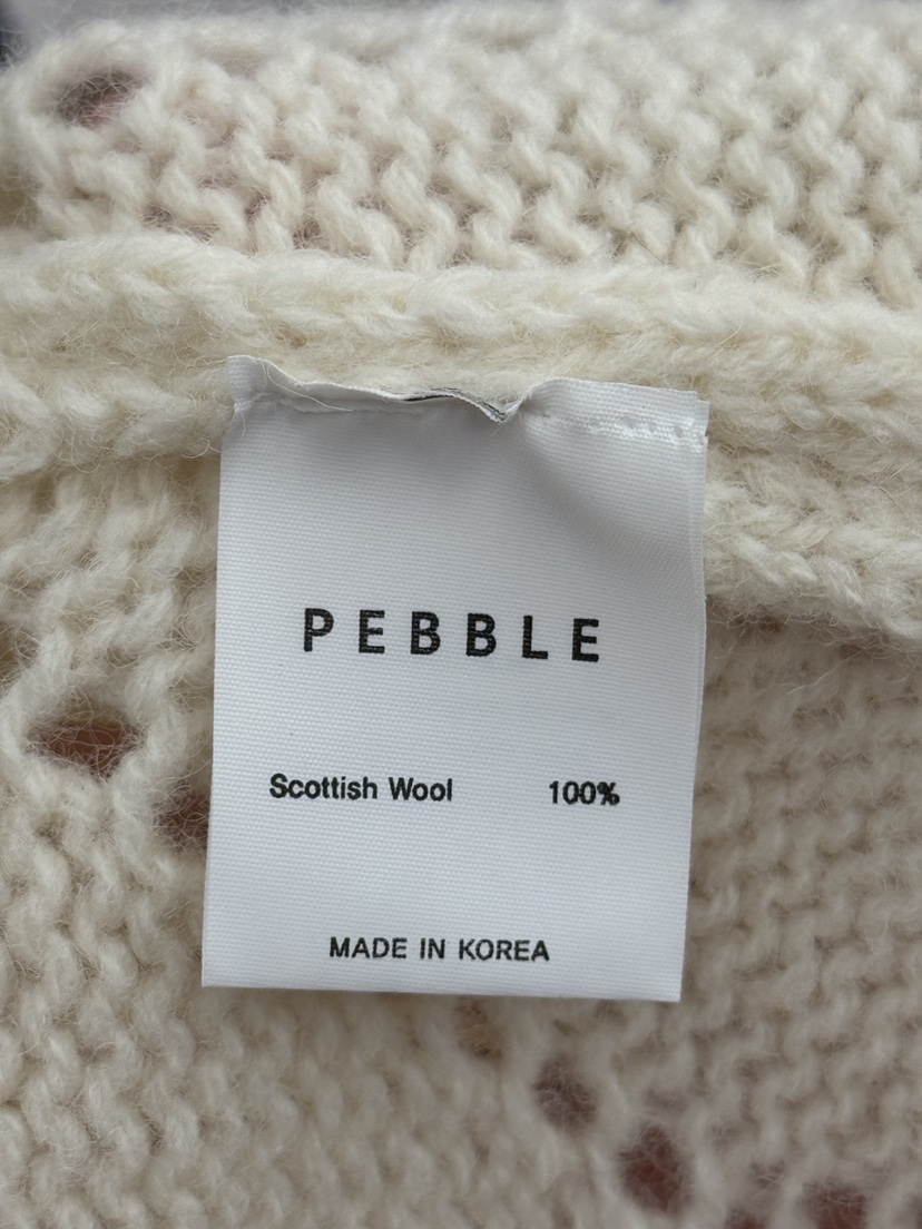 PEBBLE韓國代購女士新款推薦真品休閑熱賣時尚毛衣羊毛開衫PEBBLE毛衣