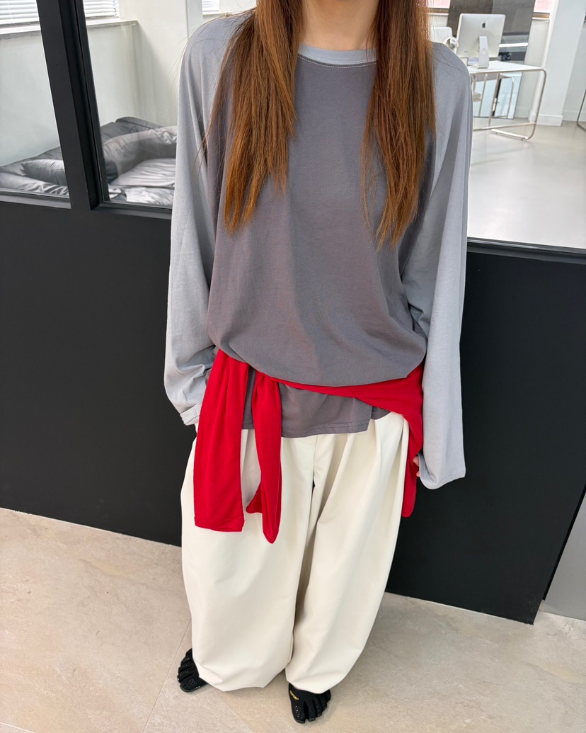 AT THE TOP韓國代購女士新品推薦休閑長袖T恤插肩袖撞色AT THE TOP長袖T恤