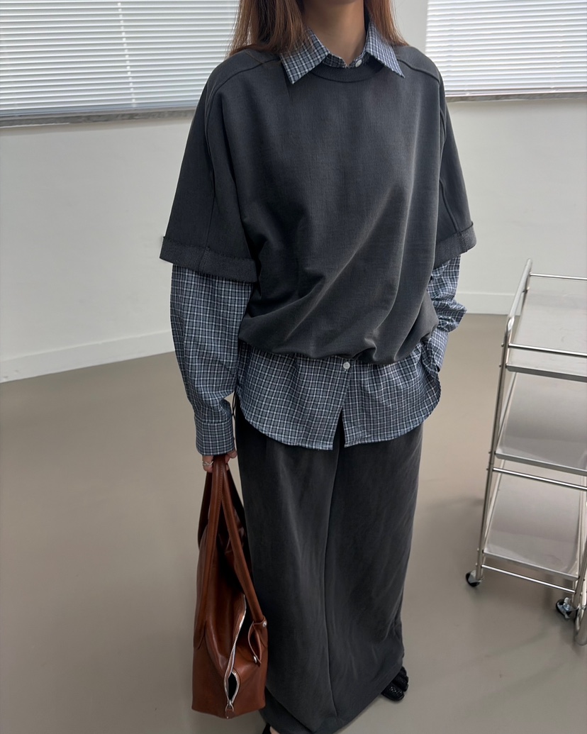 AT THE TOP東大門代購女士新品推薦休閑襯衫蕾絲衫格紋AT THE TOP襯衫/蕾絲衫