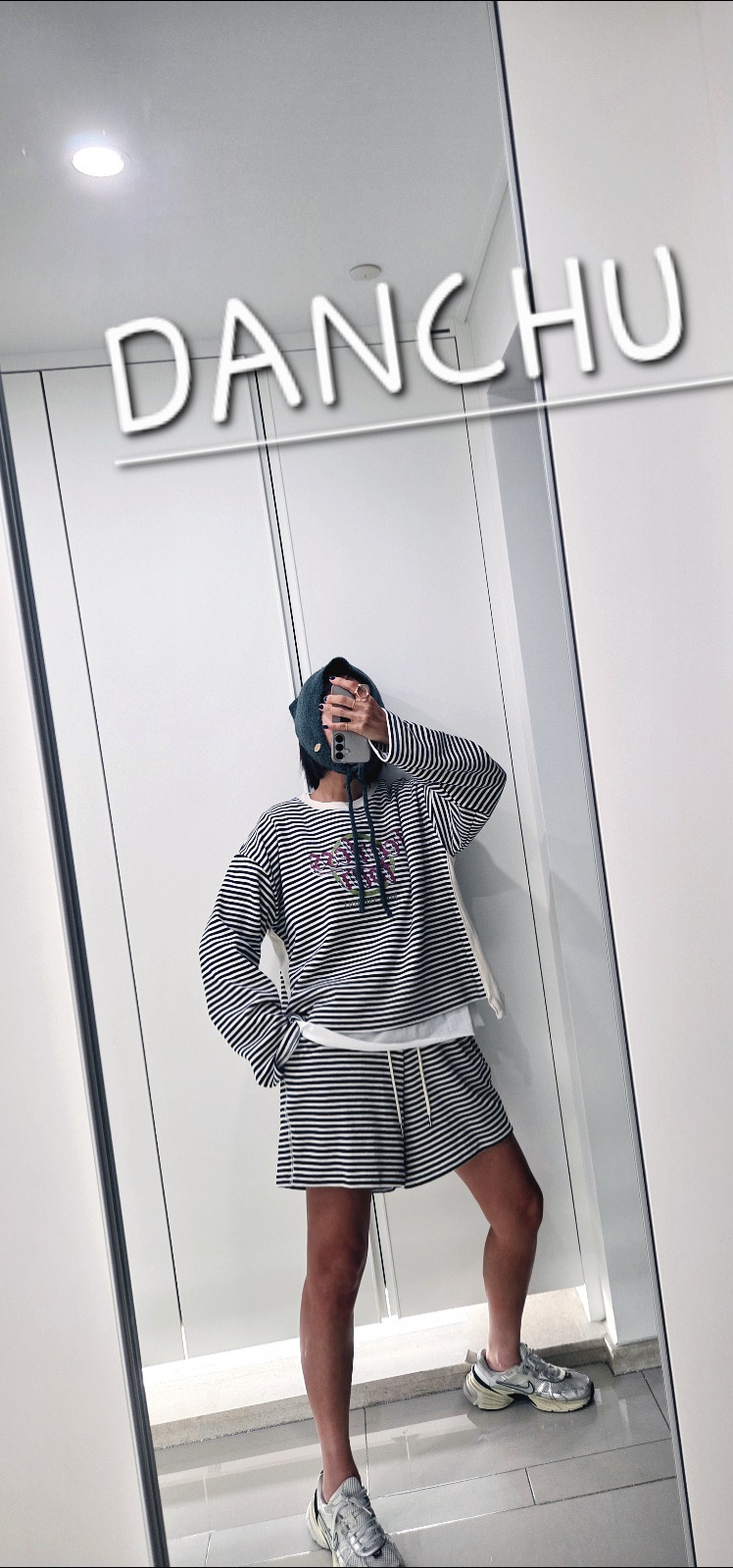 DANCHU東大門代購女裝新款休閑時尚真品人氣熱賣套裝條紋DANCHU套裝