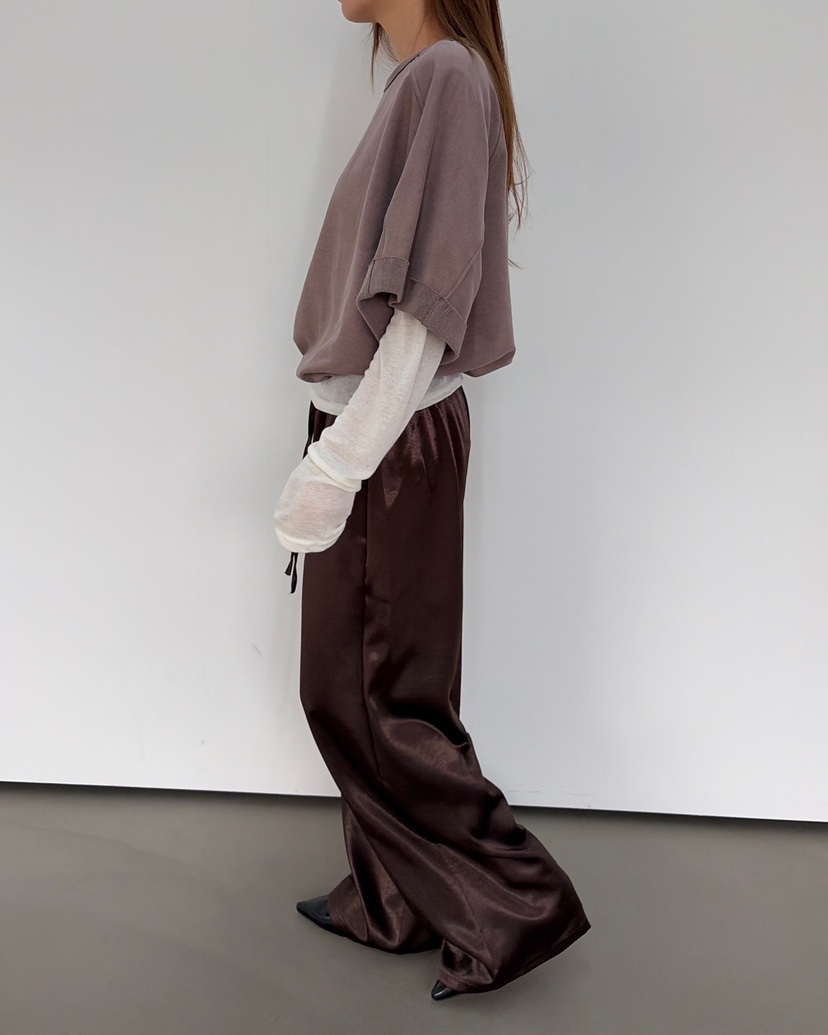 AT THE TOP韓國代購女士新品真品休閑人氣熱賣休閑褲緞AT THE TOP休閑褲