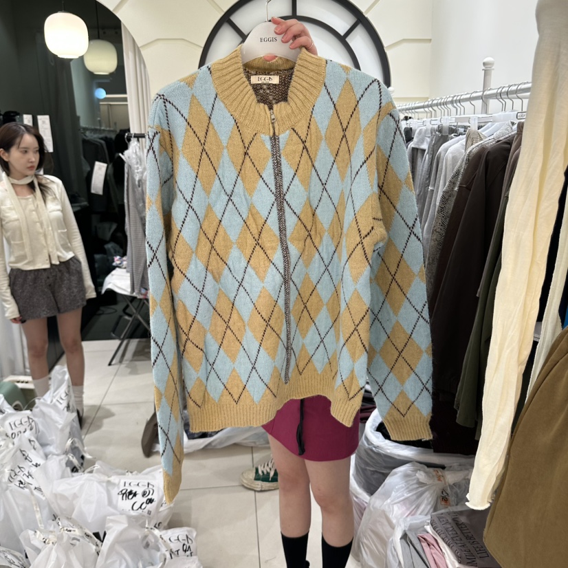 EGG IS韓國直郵女士新款真品推薦休閑人氣熱賣時尚毛衣EGG IS毛衣圖色1