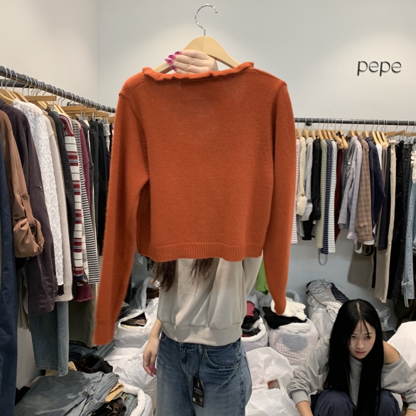 ALMOND PEPE韓國代購女裝新品推薦熱賣時尚開衫羊毛開襟ALMOND PEPE開衫