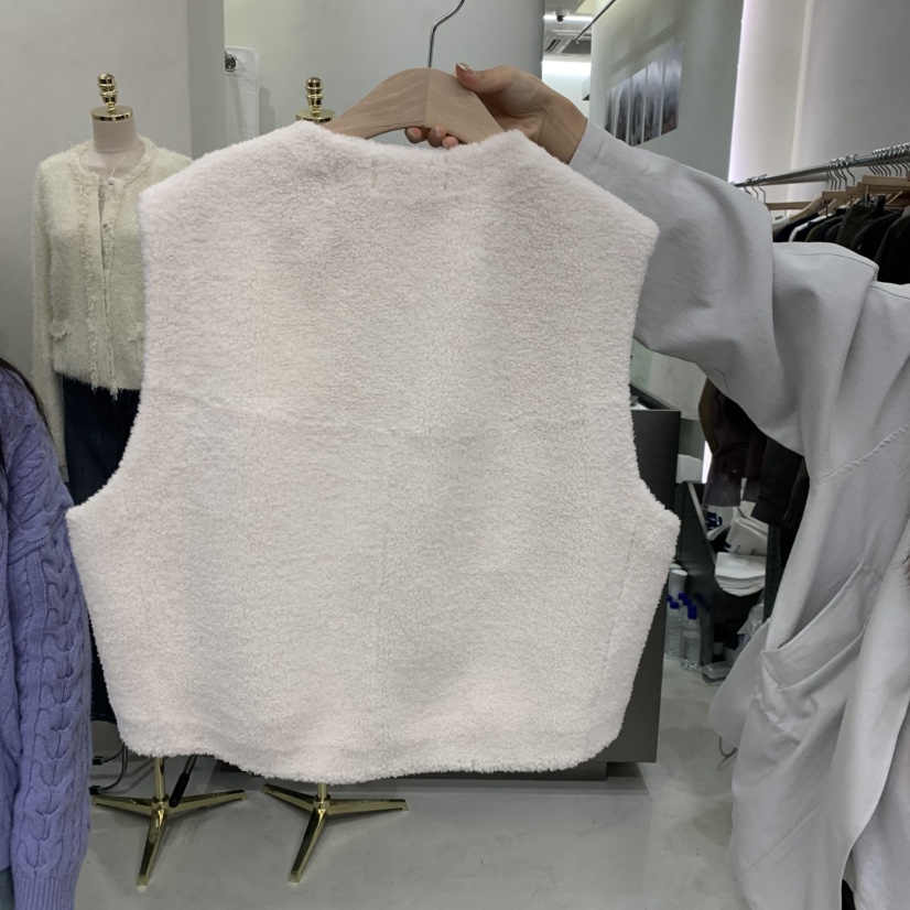 TAKE YOUR TIME東大門實拍女士新品休閑馬甲不含內搭羊毛take your time馬甲