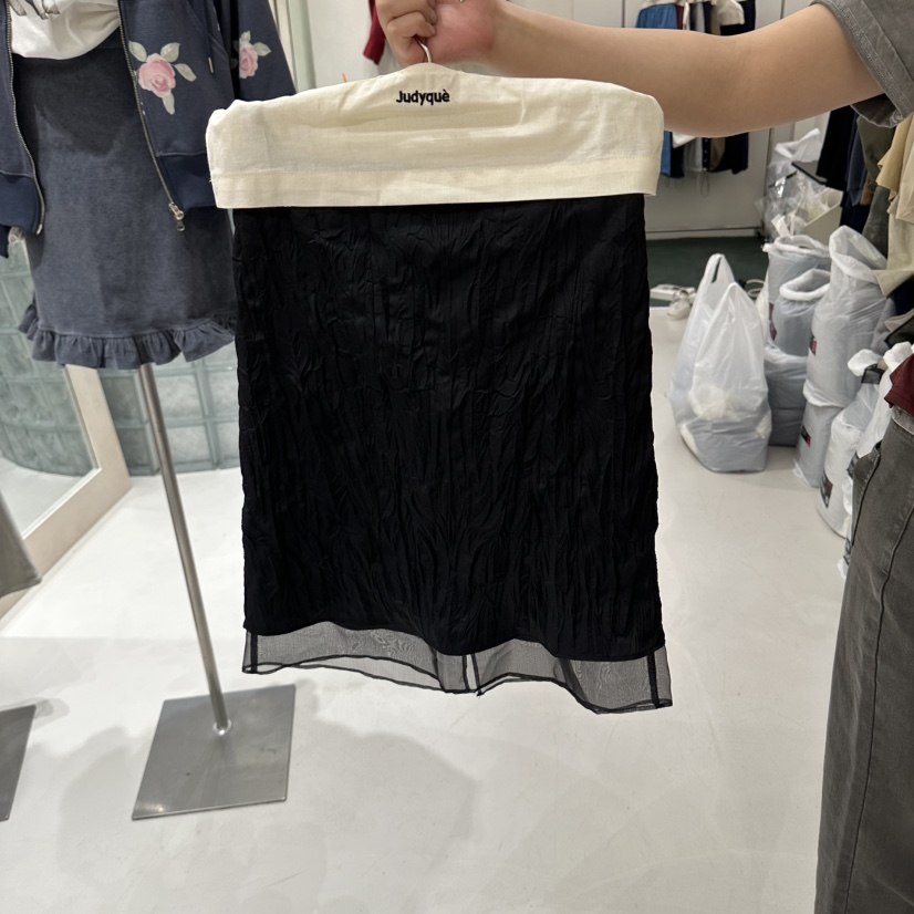 JUDYQUE韓國直郵女士新品真品人氣推薦休閑熱賣半身裙中短裙JUDYQUE半身裙/中短裙圖色2黑色