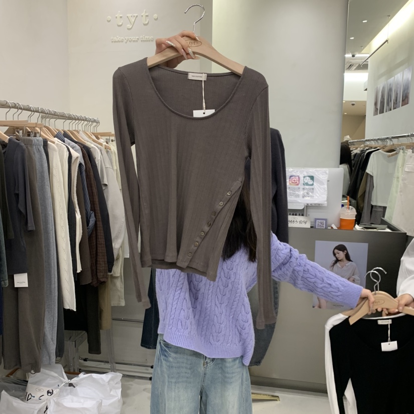 TAKE YOUR TIME韓國直郵女裝新品人氣推薦真品時尚長袖T恤take your time長袖T恤圖色2