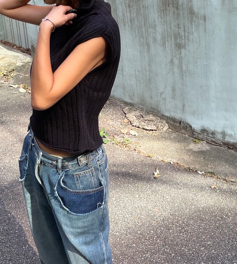 PARIS MATCH東大門實拍女裝新品人氣休閑熱賣吊帶背心高領PARIS MATCH吊帶/背心