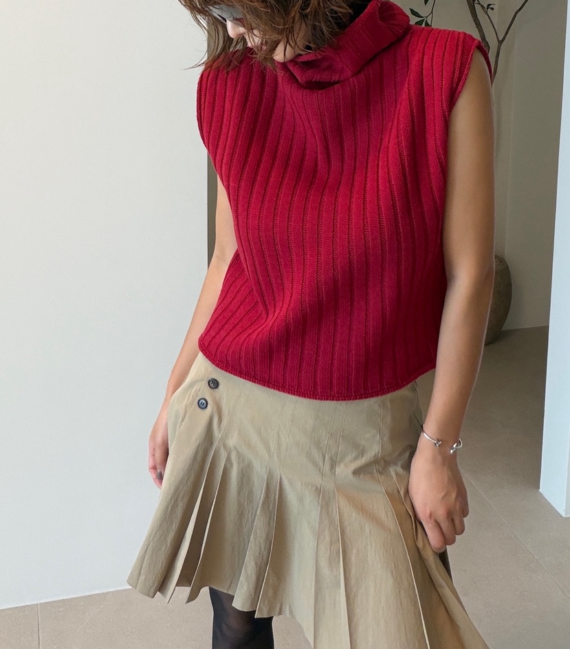 PARIS MATCH東大門實拍女裝新品人氣休閑熱賣吊帶背心高領PARIS MATCH吊帶/背心