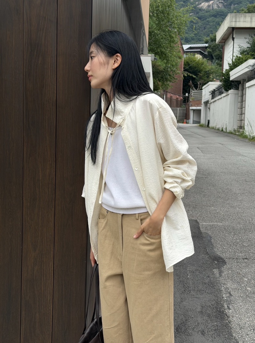 AMY GRACE-A韓國直郵女士新款真品熱賣推薦時尚襯衫蕾絲衫AMY GRACE襯衫/蕾絲衫