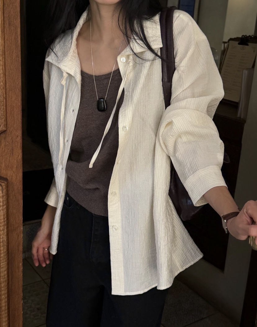 AMY GRACE-A韓國直郵女士新款真品熱賣推薦時尚襯衫蕾絲衫AMY GRACE襯衫/蕾絲衫圖色2