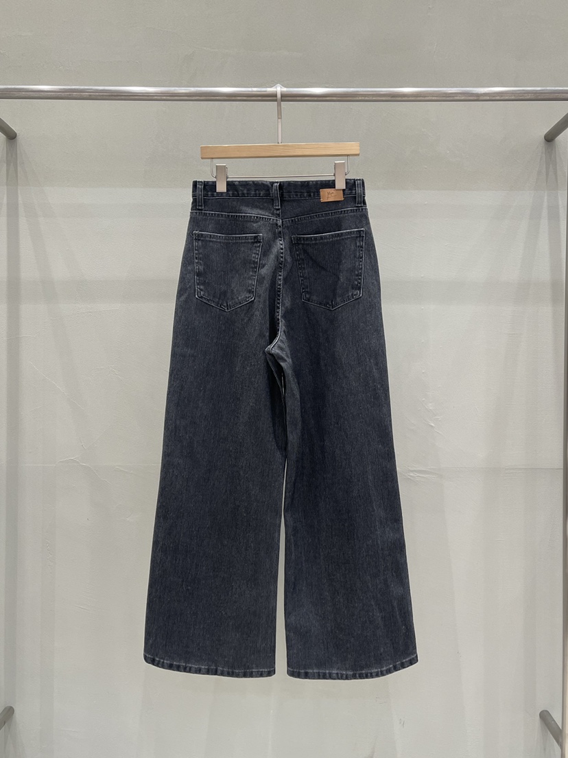 THE MUI東大門代購女士新品休閑推薦熱賣牛仔褲水洗羅紋THE MUI牛仔褲