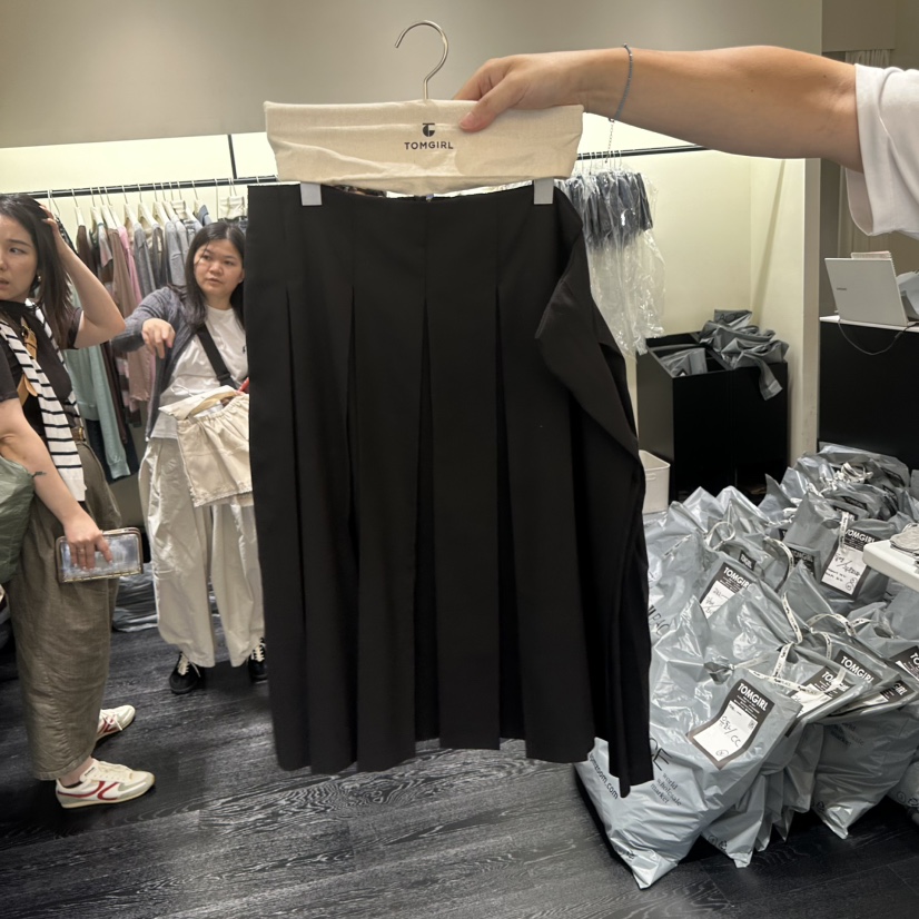 TOMGIRL東大門直郵女士新款熱賣推薦人氣半身裙中短裙折疊TOMGIRL半身裙/中短裙圖色2