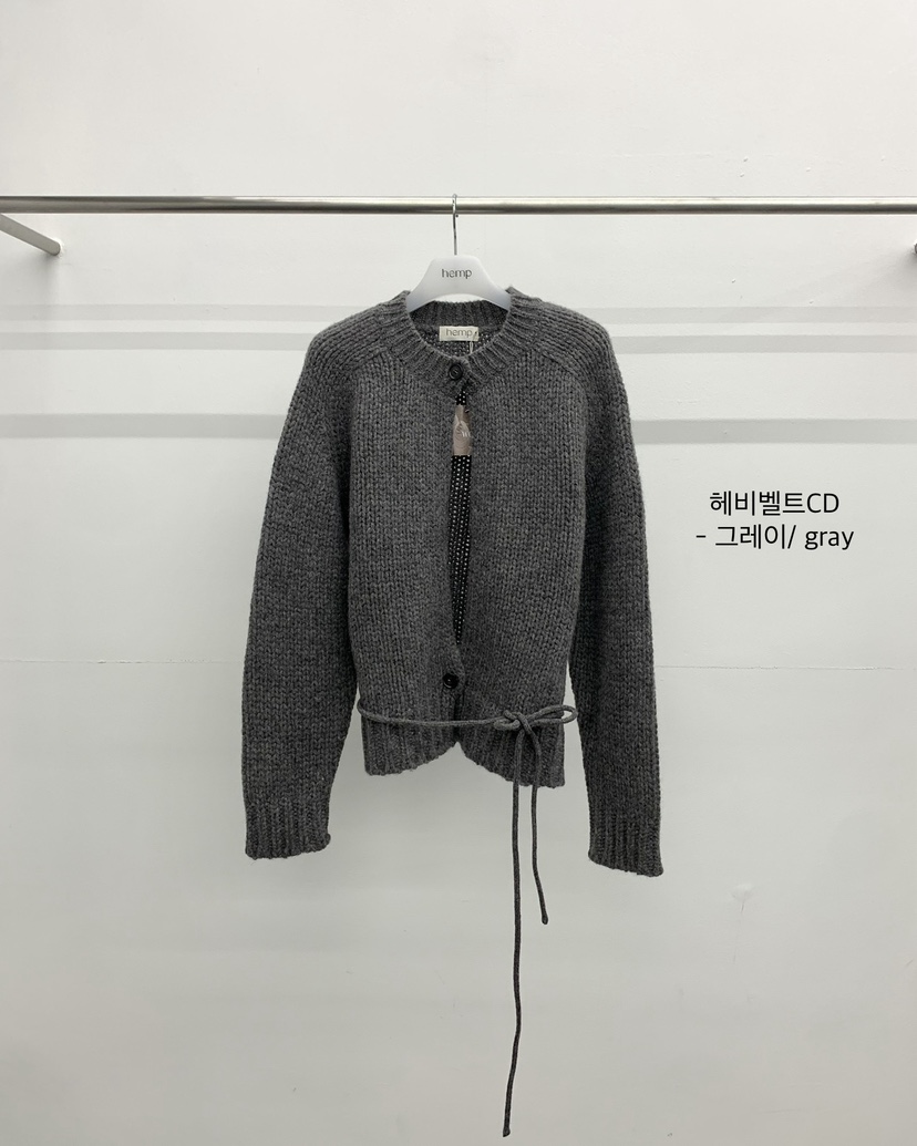 HEMP-P韓國直郵女士新品推薦休閑人氣熱賣時尚毛衣含繩腰帶hemp毛衣圖色3