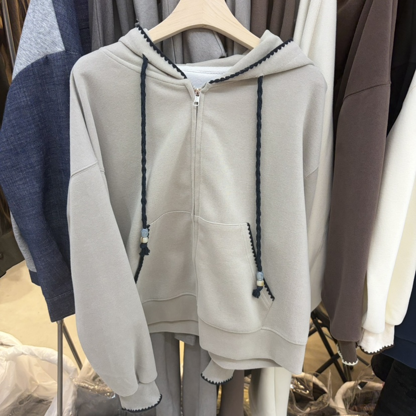 SIMPLE PARK/WMSTORY韓國代購女士新品休閑衛衣連帽衫刺繡WMSTORY/SIMPLE PARK衛衣圖色1米
