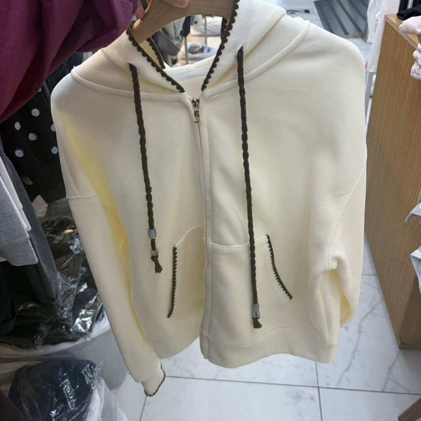 SIMPLE PARK/WMSTORY韓國代購女士新品休閑衛衣連帽衫刺繡WMSTORY/SIMPLE PARK衛衣圖色4白