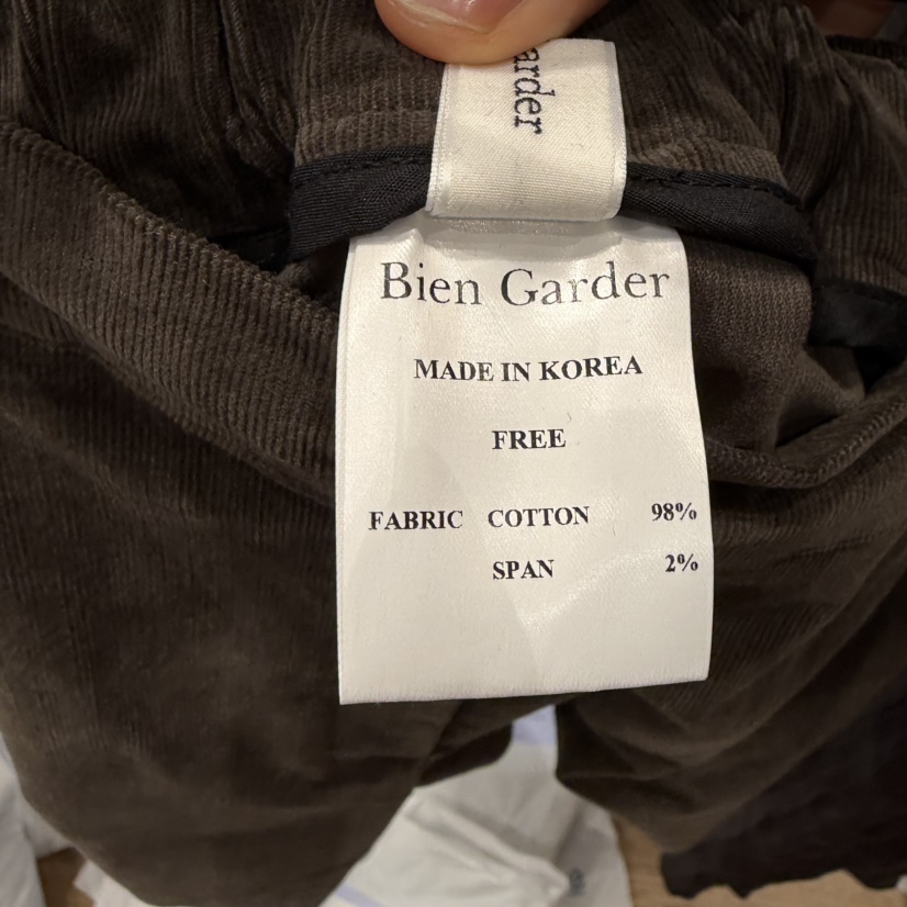 BIEN GARDER東大門直郵女裝新款熱賣休閑真品短褲天鵝絨BIEN GARDER短褲