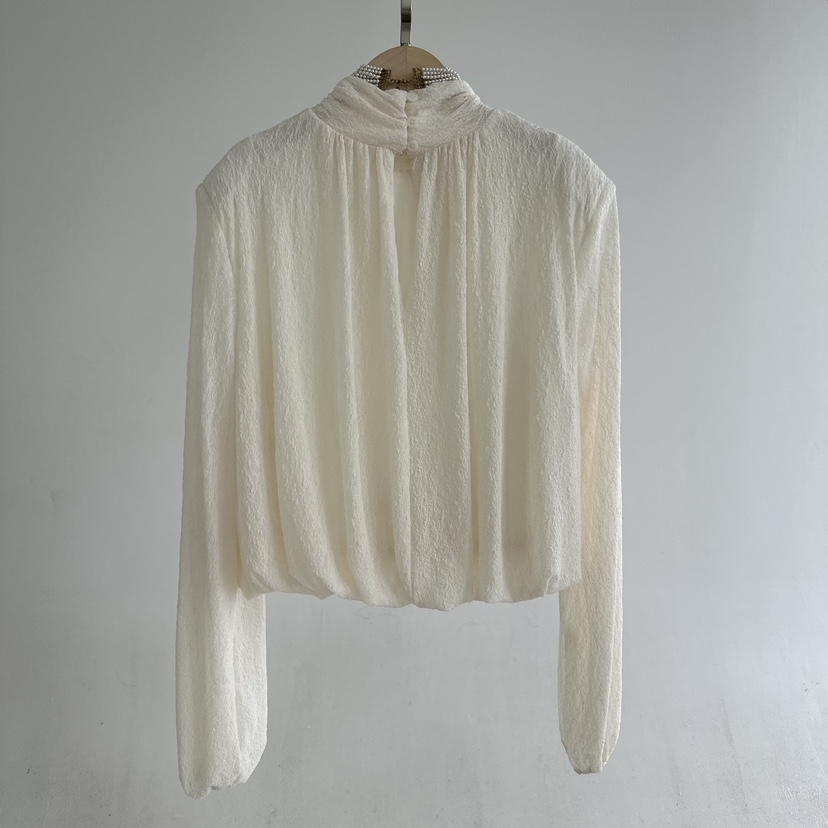 JENNY 1976韓國代購女士新品時尚襯衫蕾絲衫不含項鏈高領寬松JENNY 1976襯衫/蕾絲衫