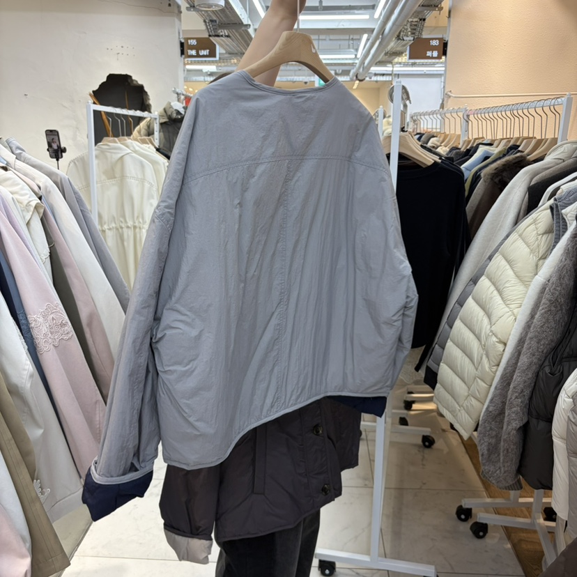 SIMPLE PARK/WMSTORY韓國直郵女裝新款熱賣短款羽絨服撞色絎縫絨WMSTORY/SIMPLE PARK短款羽絨服