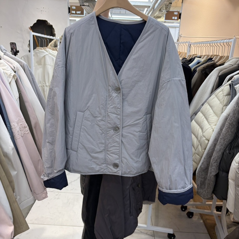 SIMPLE PARK/WMSTORY韓國直郵女裝新款熱賣短款羽絨服撞色絎縫絨WMSTORY/SIMPLE PARK短款羽絨服圖色2