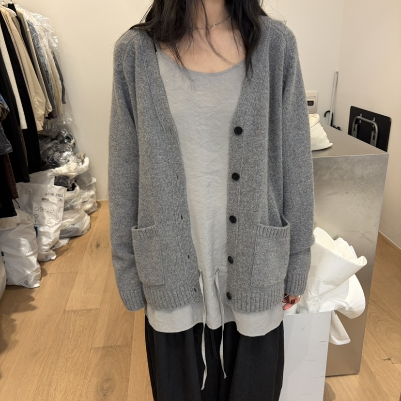 THERE東大門代購女士新款推薦時尚真品開衫不含內搭開衫紐扣THERE開衫圖色2