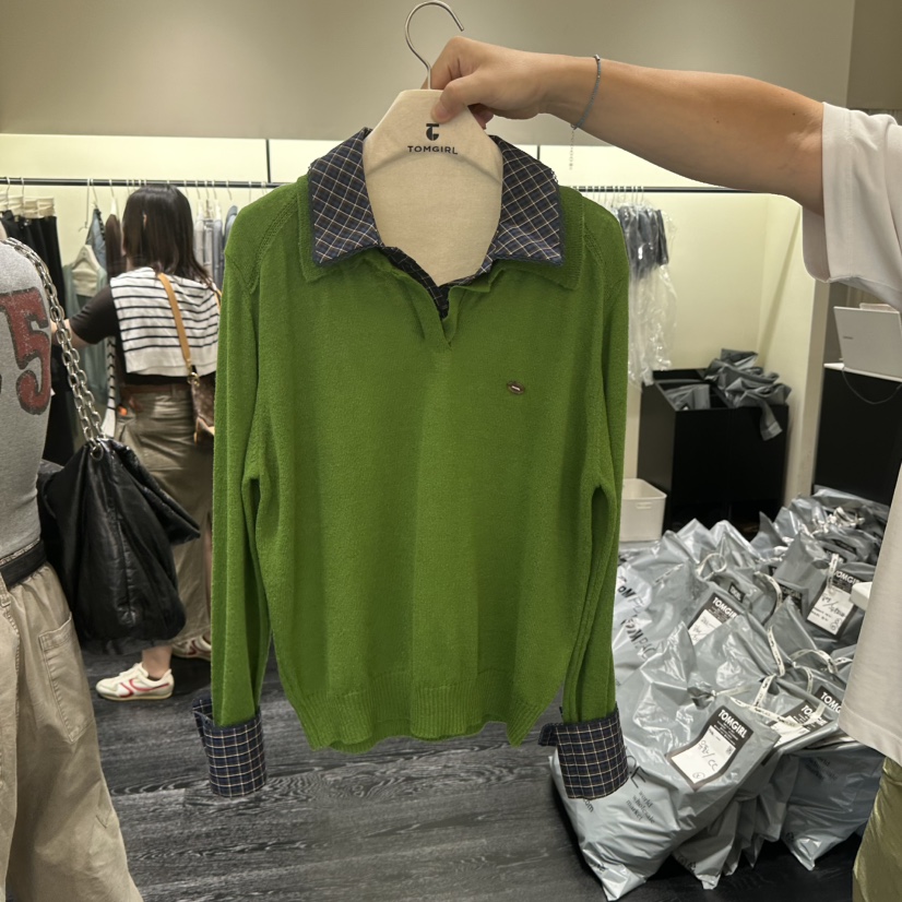 TOMGIRL韓國代購女裝新品休閑人氣熱賣真品時尚推薦針織衫TOMGIRL針織衫圖色1