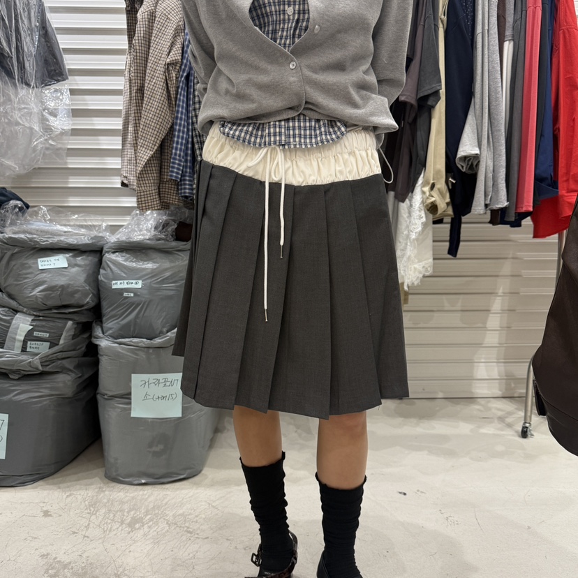 BRICKLANE東大門代購女裝新品推薦熱賣真品時尚人氣休閑短裙BRICKLANE短裙圖色1灰色