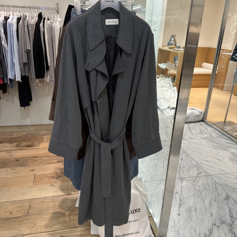 CREAM VILLA東大門實拍女士新品真品長款風衣含腰帶CREAM VILLA長款風衣圖色2
