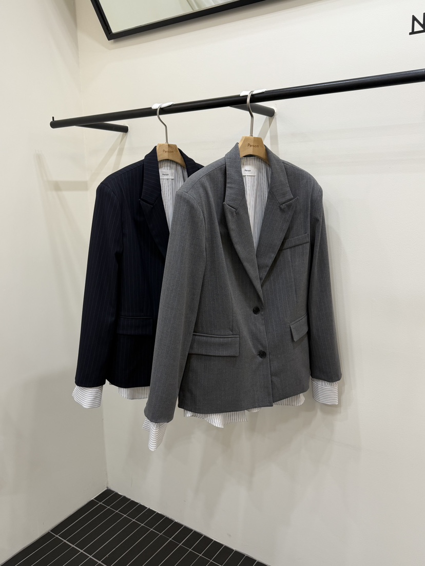 PERSON韓國代購女裝新款人氣時尚休閑真品西裝西服假兩件PERSON西裝/西服