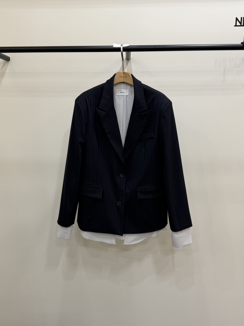 PERSON韓國代購女裝新款人氣時尚休閑真品西裝西服假兩件PERSON西裝/西服圖色2