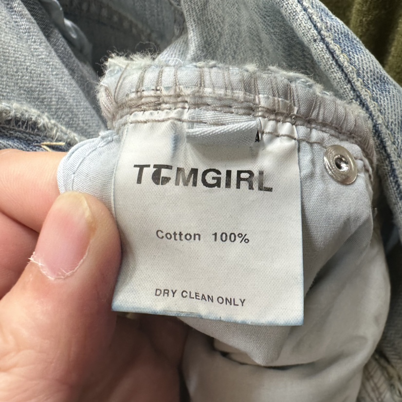 TOMGIRL韓國代購女裝新款休閑熱賣真品推薦時尚牛仔褲折疊TOMGIRL牛仔褲