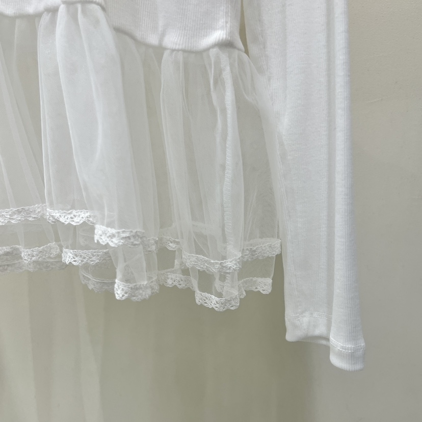 MARIE MARIE東大門直郵女裝新款休閑熱賣長袖T恤網眼羅紋MARIE MARIE長袖T恤