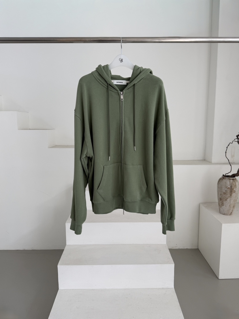 OATMEAL韓國代購女裝新品真品推薦熱賣衛衣拉鏈連帽衫抓絨OATMEAL衛衣圖色1