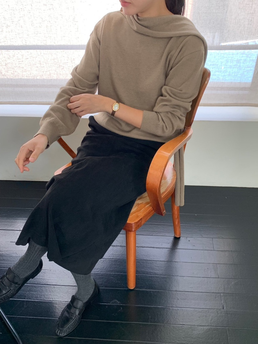 REGULARLY/PLACOR東大門直郵女士新款推薦休閑針織衫圍巾REGULARLY/PLACOR針織衫