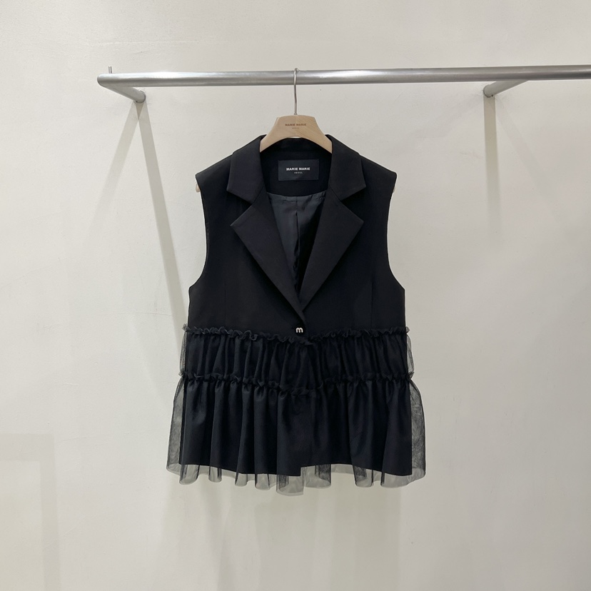 MARIE MARIE韓國直郵女裝新款休閑人氣熱賣真品馬甲網狀MARIE MARIE馬甲圖色2