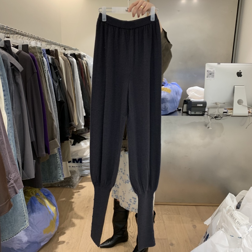MEET ME東大門實拍女裝新款時尚人氣熱賣休閑休閑褲保暖Meet me休閑褲圖色3墨