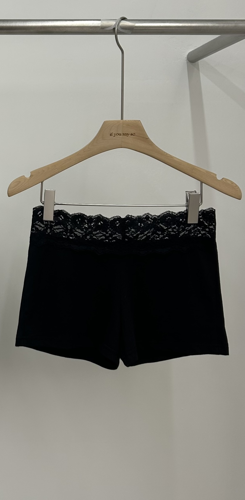 IF YOU SAY SO/PLUM-Q東大門直郵女士新品時尚短褲蕾絲IF YOU SAY SO/PLUM-Q短褲圖色2黑色