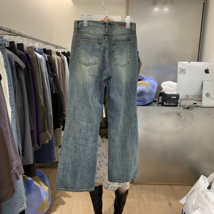 MEET ME東大門實拍女士新款推薦時尚休閑熱賣真品牛仔褲Meet me牛仔褲