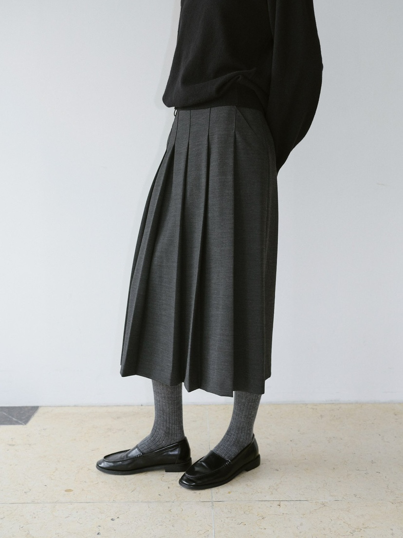REGULARLY/PLACOR韓國直郵女士新品人氣長裙羊毛口袋褶裥REGULARLY/PLACOR長裙