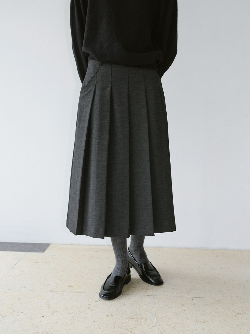 REGULARLY/PLACOR韓國直郵女士新品人氣長裙羊毛口袋褶裥REGULARLY/PLACOR長裙圖色1