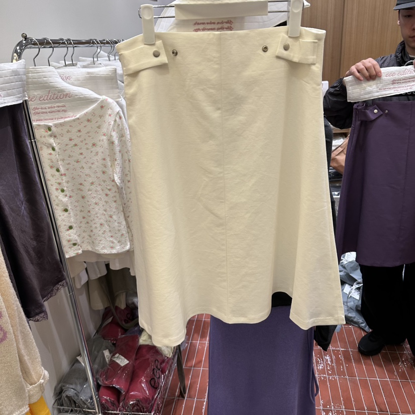 EEE東大門代購女裝新品休閑時尚推薦熱賣人氣半身裙中短裙棉EEE半身裙/中短裙圖色1