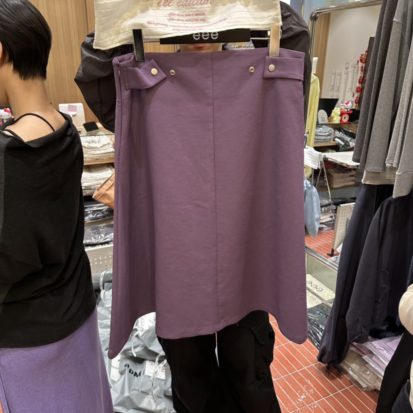 EEE東大門代購女裝新品休閑時尚推薦熱賣人氣半身裙中短裙棉EEE半身裙/中短裙圖色2